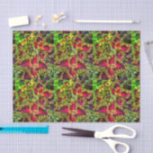 Pflanze Rot und Grün Seidenpapier (Handwerk)
