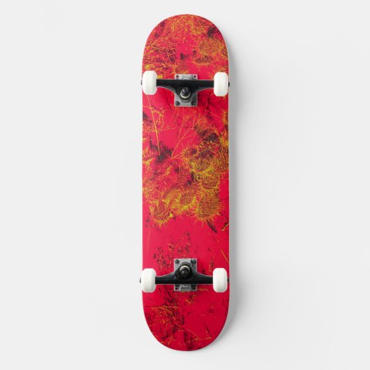 Pflanze Roter Kakteen Skateboard (Vorderseite)
