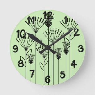 Pflanze Runde Wanduhr