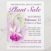 Pflanze Sale fuchsia Art Fundraiser Park/Garten Fl Flyer (Vorne)