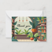 Pflanze Sanctuary Brown and Green Blätter Library Mitteilungskarte (Vorderseite)