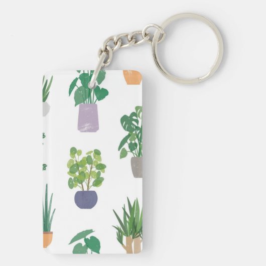 Pflanze Schlüsselanhänger (Rückseite)
