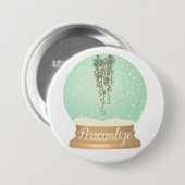 Pflanze Schneedecke einzigartig whimsical Knopf Button (Vorne & Hinten)