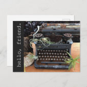 Pflanze Schreibmaschine Postkarte (Vorne/Hinten)