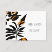 Pflanze Schwarz-Orange Visitenkarte (Vorderseite)