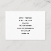 Pflanze Schwarz-Orange Visitenkarte (Rückseite)