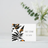 Pflanze Schwarz-Orange Visitenkarte (Stehend Vorderseite)