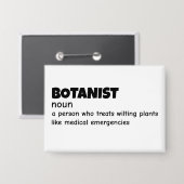 Pflanze Scientist Funny Definition Button (Vorderseite/Rückseite)
