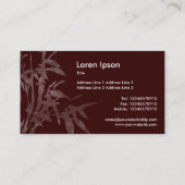 Pflanze Shoots - Dunkelbraun Visitenkarte (Rückseite)