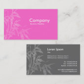 Pflanze Shoots - Rosa (zwei Töne) Visitenkarte (Vorne/Hinten)