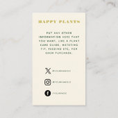 Pflanze Shop Danke Einlegen der Karte (Rückseite)