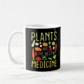 Pflanze sind die besten Medizin Cool Vegan Vegetar Kaffeetasse (Links)