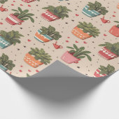 Pflanze sind Friends-Muster für gepunktete Pflanze Geschenkpapier (Ecke)