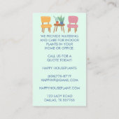 Pflanze Sitter Pflanze Wasserversorgung Wohnhaus Visitenkarte (Rückseite)