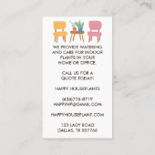 Pflanze Sitter Pflanze Wasserversorgung Wohnhaus Visitenkarte (Rückseite)