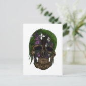 Pflanze Skull Postkarte (Stehend Vorderseite)