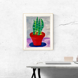 Pflanze Spielend bunte Schlange Poster