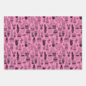 Pflanze Sukkulente Kakteen Handmade Neon Geschenk Geschenkpapier Set (Vorderseite 3)