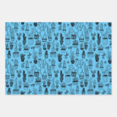 Pflanze Sukkulente Kakteen Handmade Neon Geschenk Geschenkpapier Set (Vorderseite 2)