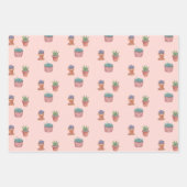 Pflanze Sukkuline und Cacti-Wasserfarbengeschenk Geschenkpapier Set (Vorderseite 3)