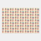 Pflanze Sukkuline und Cacti-Wasserfarbengeschenk Geschenkpapier Set (Vorderseite 2)