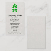 Pflanze-Symbol - Grün auf Leinwand Visitenkarte (Vorne/Hinten)