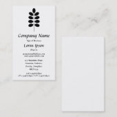 Pflanze Symbol - Weiß Visitenkarte (Vorne/Hinten)