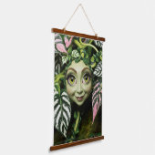 Pflanze Tapestry Wandteppich Mit Holzrahmen (Gewinkelt)