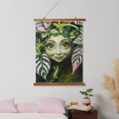 Pflanze Tapestry Wandteppich Mit Holzrahmen (Schlafzimmer)