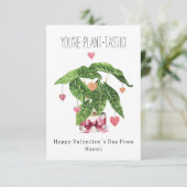 Pflanze tastic Pun Foto Klassenzimmer Valentine Karte (Stehend Vorderseite)