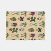 Pflanze Terracotta Pots Muster Fleecedecke (Vorderseite (Horizontal))