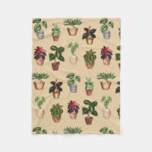 Pflanze Terracotta Pots Muster Fleecedecke (Vorderseite)