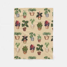 Pflanze Terracotta Pots Muster Fleecedecke