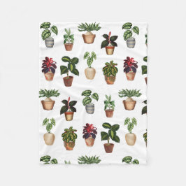 Pflanze Terracotta Pots Muster Fleecedecke