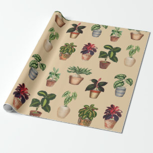 Pflanze Terracotta Pots Muster Geschenkpapier