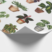 Pflanze Terracotta Pots Muster Geschenkpapier (Ecke)