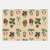 Pflanze Terracotta Pots Muster Geschenkpapier Set (Vorderseite)