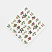 Pflanze Terracotta Pots Muster Serviette (Ecke)