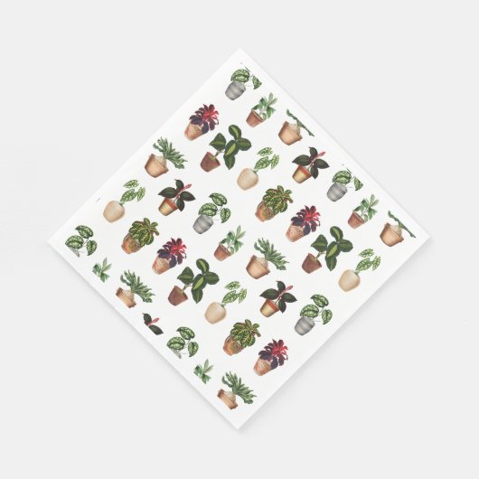 Pflanze Terracotta Pots Muster Serviette (Ecke)