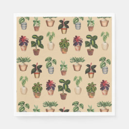 Pflanze Terracotta Pots Muster Serviette