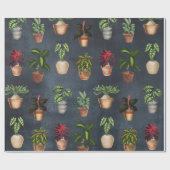 Pflanze Terracotta Pots Rustikal Geschenkpapier (Flach)