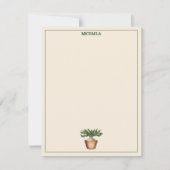 Pflanze Terracotta Pots Rustikal Mitteilungskarte (Vorderseite)