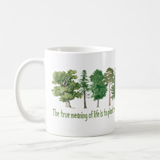 Pflanze Tree Lover, Hugger Kaffeetasse (Links)