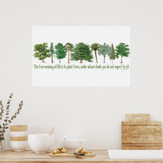 Pflanze Tree Lover, Hugger Poster (Küche)