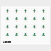 Pflanze Trees Herz-Aufkleber (Blatt)