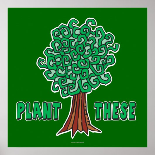 Pflanze Trees Poster (Vorne)