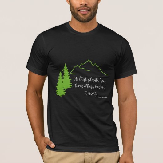 Pflanze Trees Zitat Thomas Fuller Cool Black T - S T-Shirt (Vorderseite)