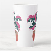 Pflanze Tropisches Rosa Monstera Milchtasse (Vorderseite)