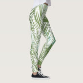 Pflanze und Blätter aus grüner Palme Leggings (Rechts)