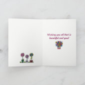 Pflanze und Blume auf der Freundschaftskarte Karte (Innenseite)